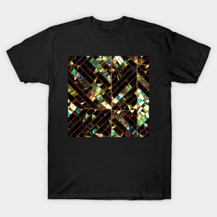 Fire Opal Mosaic Inlay Seamless Tile Pattern T-Shirt